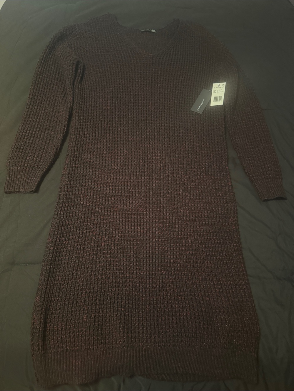 Chunky Knit Long Sleeve Sweater Dress